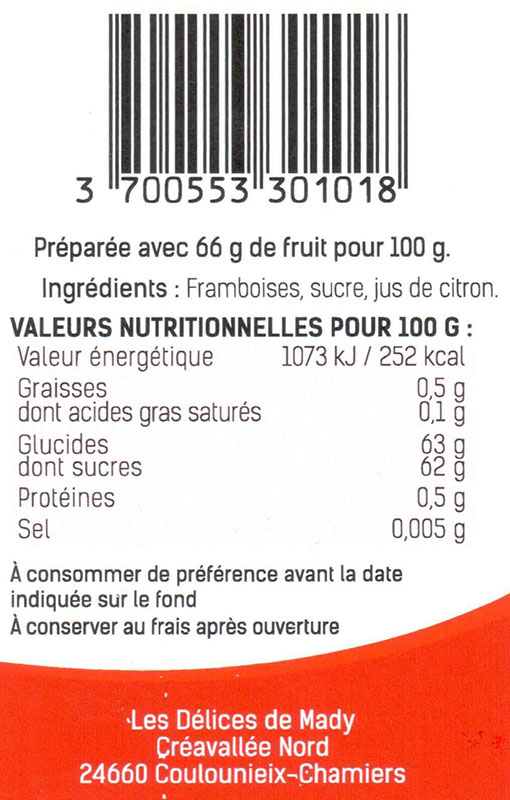 Confiture de Framboise – Image 2