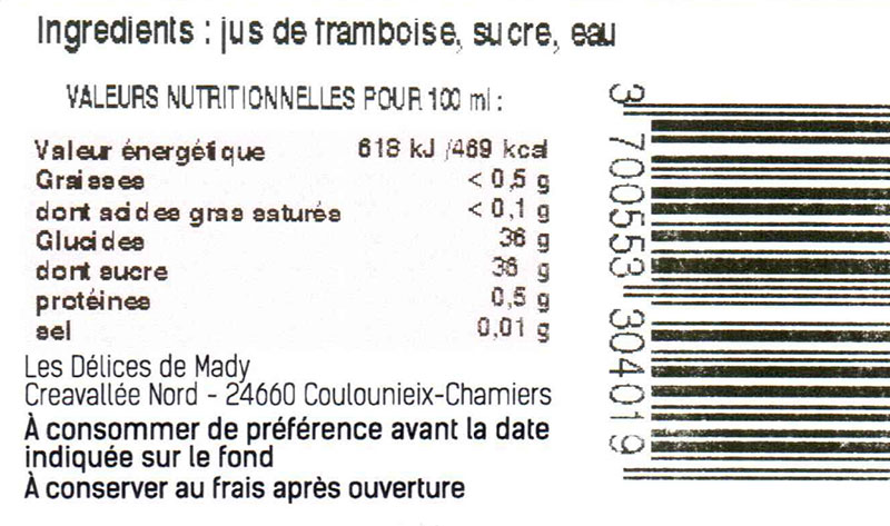 Sirop de Framboise – Image 2