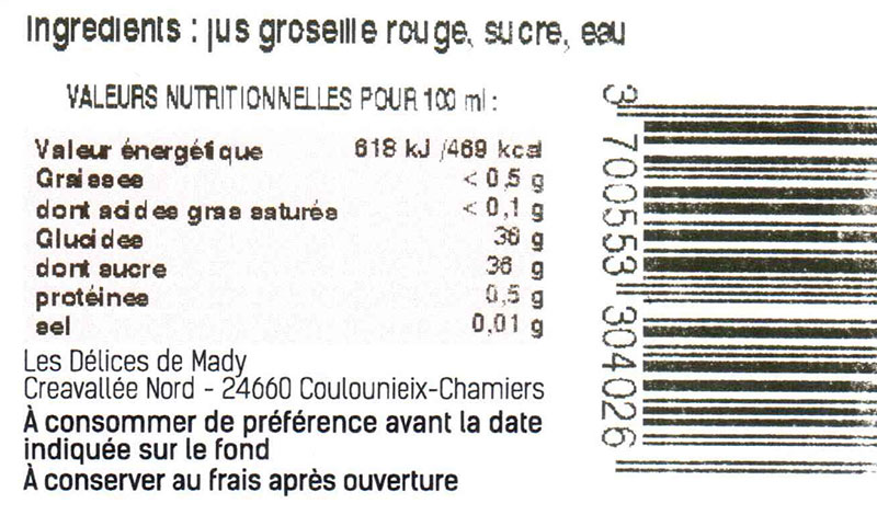 Sirop de Groseille – Image 2